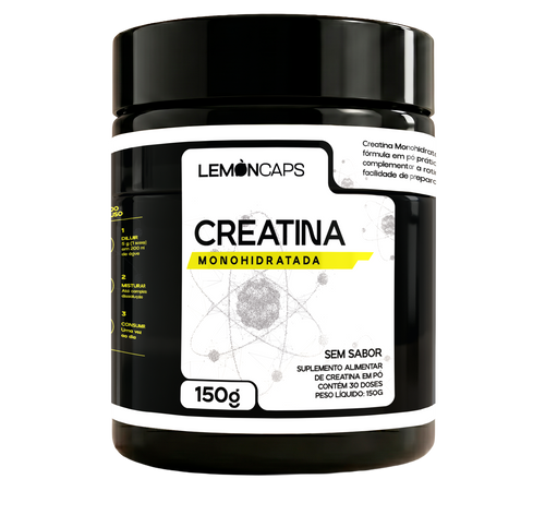 Lemon Caps Creatina Monohidratada 150g Sem Sabor 30 Doses