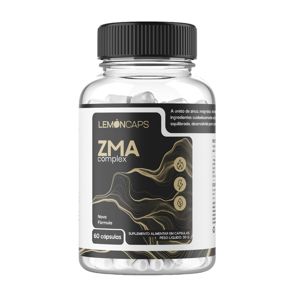 Lemon Caps ZMA Complex Zinco Magnésio B6 L-Teanina 60 Cápsulas