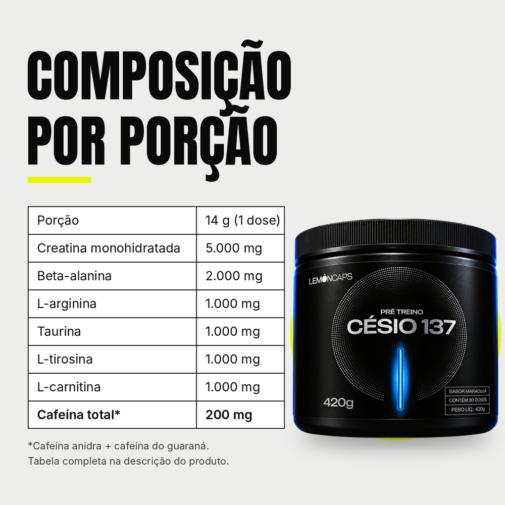 Césio 137 Pré-Treino + Creatina