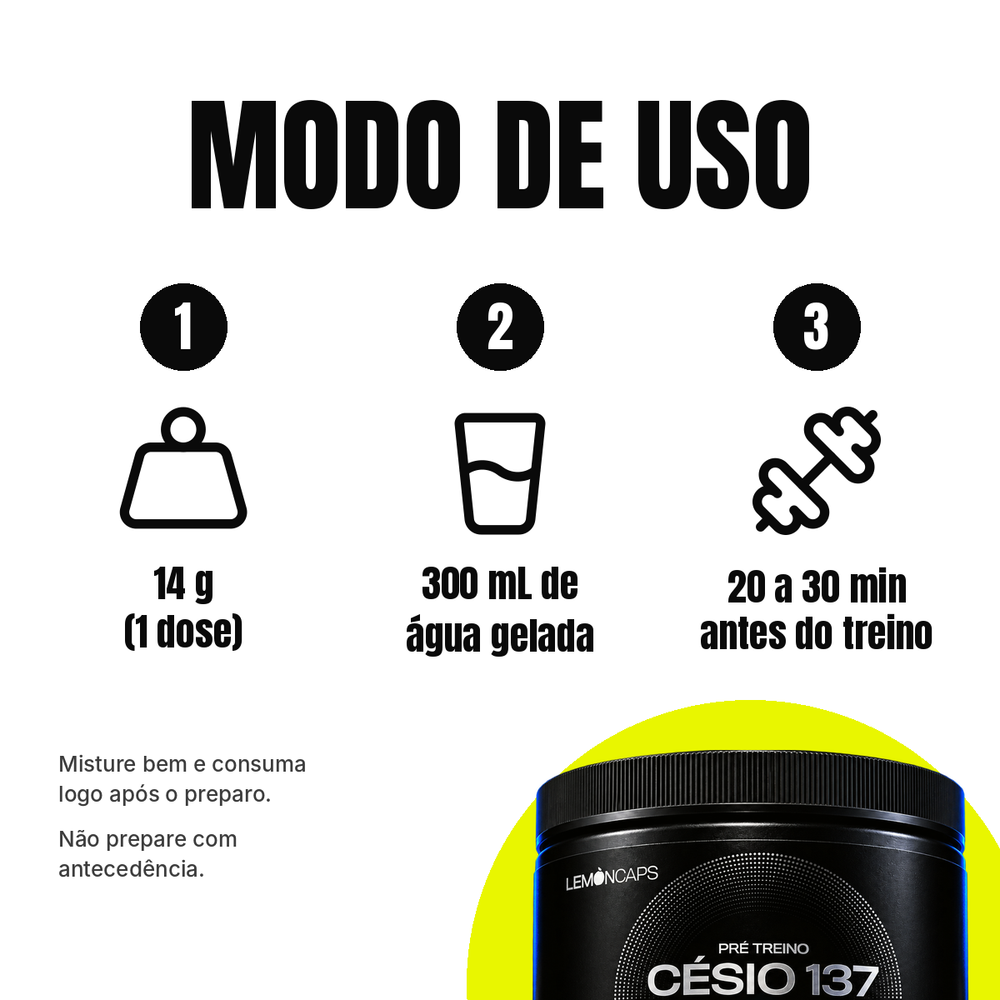 Césio 137 Pré-Treino + Creatina