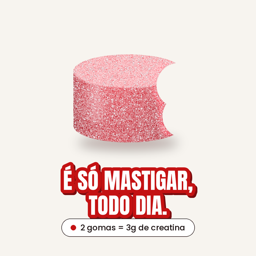 Creatina Gummy - 2 gomas = 3g de creatina