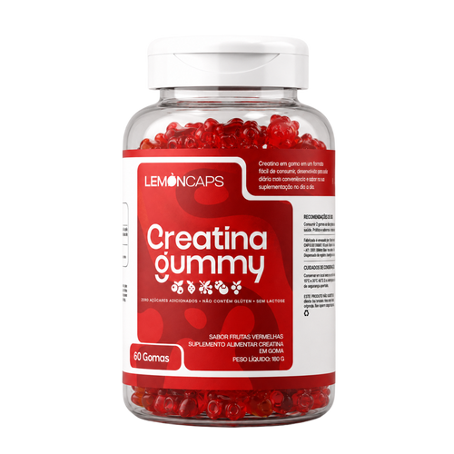 Lemon Caps Creatina Gummy Frutas Vermelhas 60 Gomas 180g