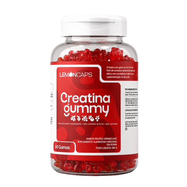 Lemon Caps Creatina Gummy Frutas Vermelhas 60 Gomas 180g