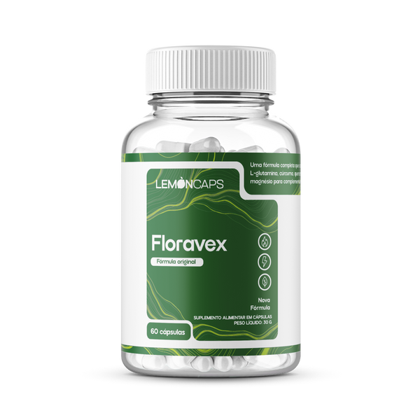 Lemon Caps Floravex Psyllium e Prebióticos 60 cápsulas 30g