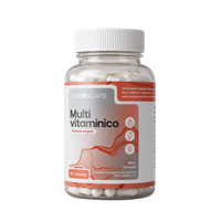 Pote de Multivitamínico Lemon Caps, 60 cápsulas com 12 vitaminas e 5 minerais