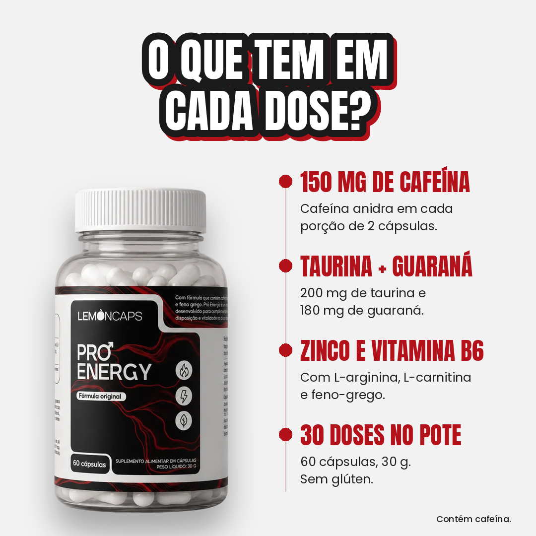 Pró Energy - o que tem em cada dose
