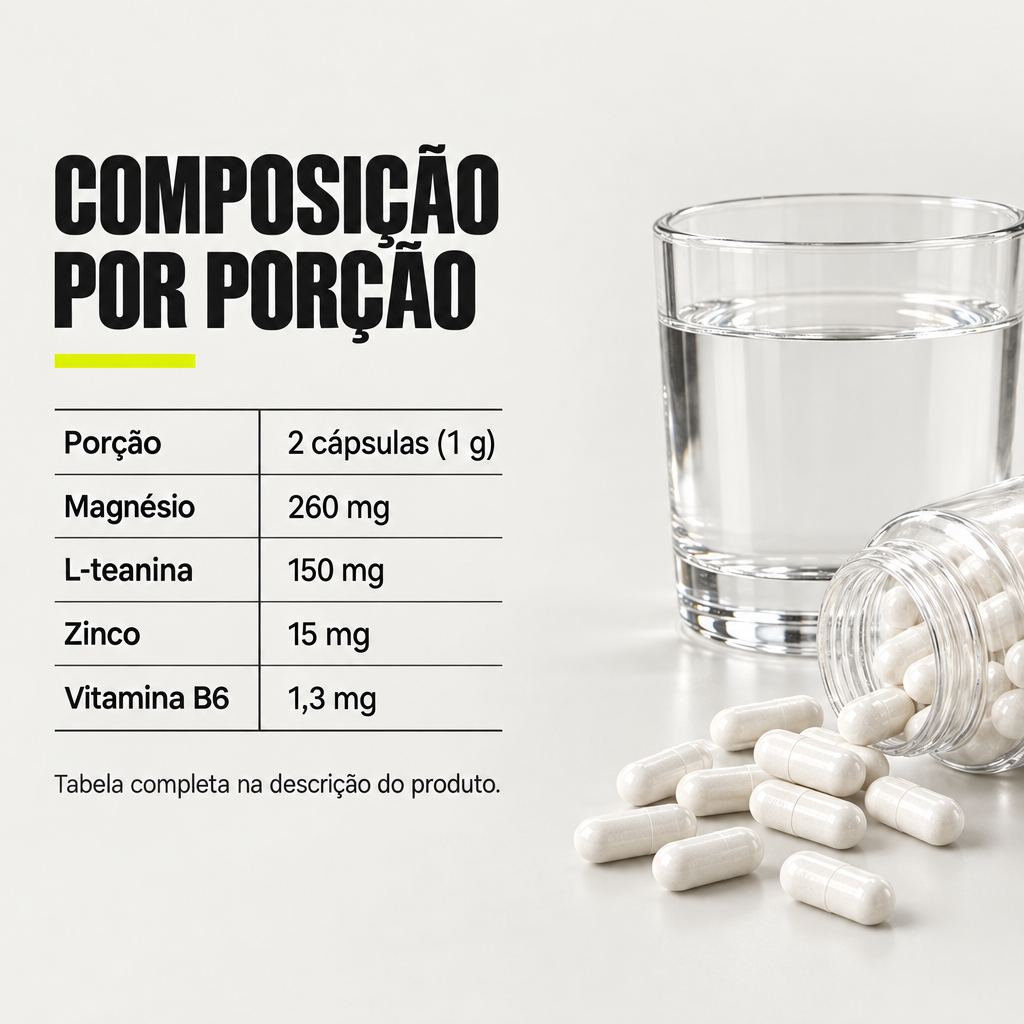 ZMA Complex Lemon Caps - composição por porção