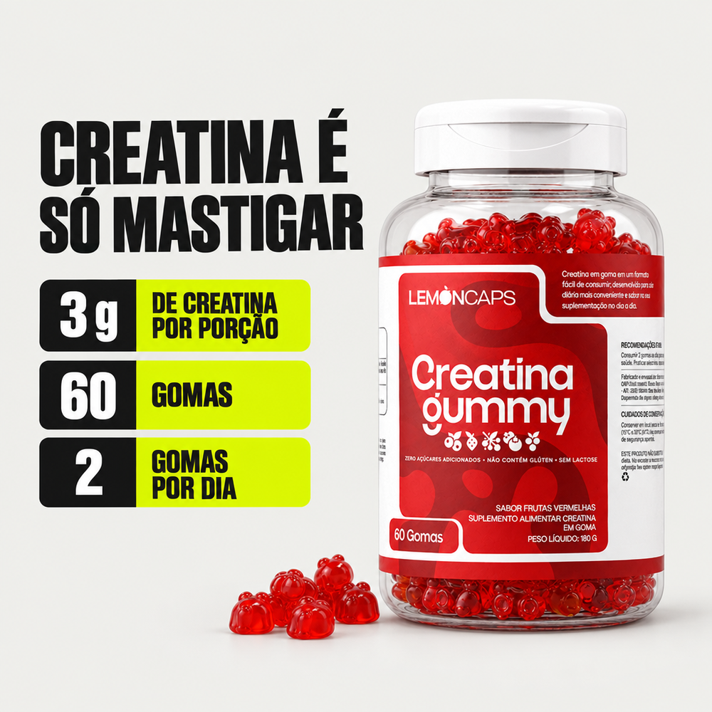 Creatina Gummy Lemon Caps - destaques do produto