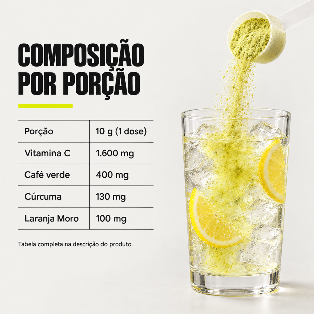 Detox Lemon Caps - composição por porção