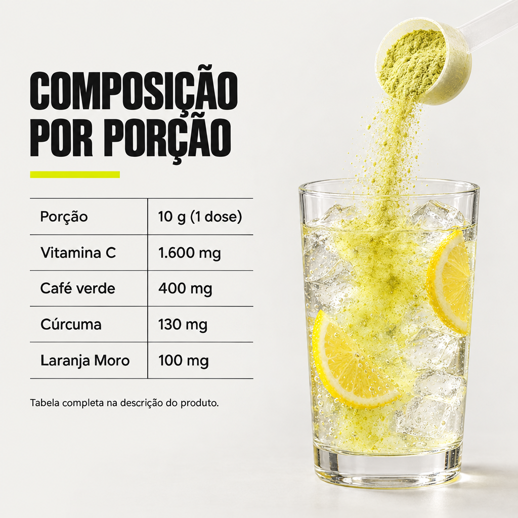 Detox Lemon Caps - composição por porção