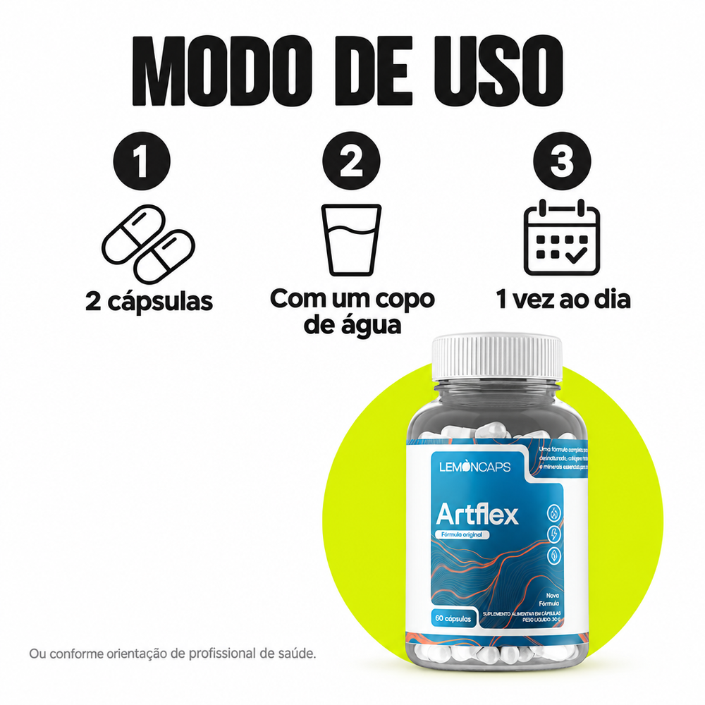 Artflex Lemon Caps - modo de uso