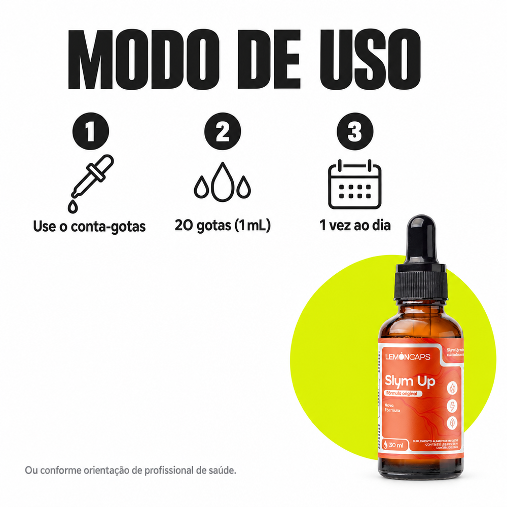 Slym Up Lemon Caps - modo de uso