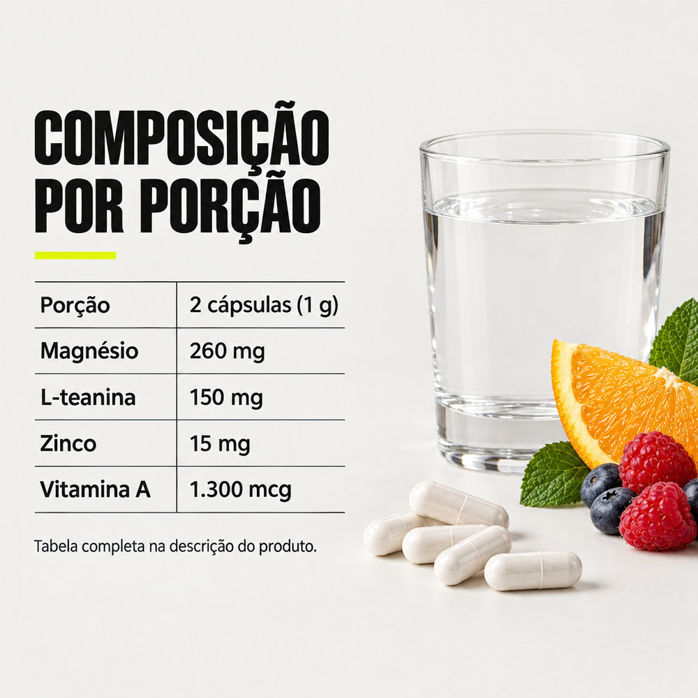 Multivitamínico Lemon Caps - composição por porção