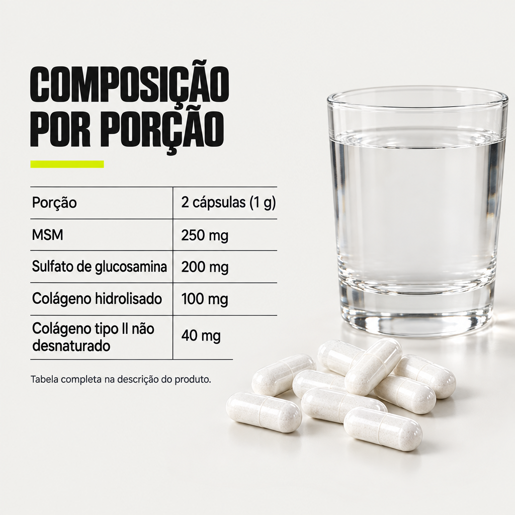 Artflex Lemon Caps - composição por porção