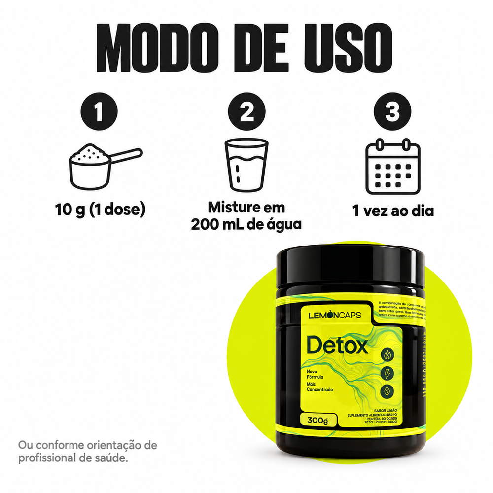 Detox Lemon Caps - modo de uso