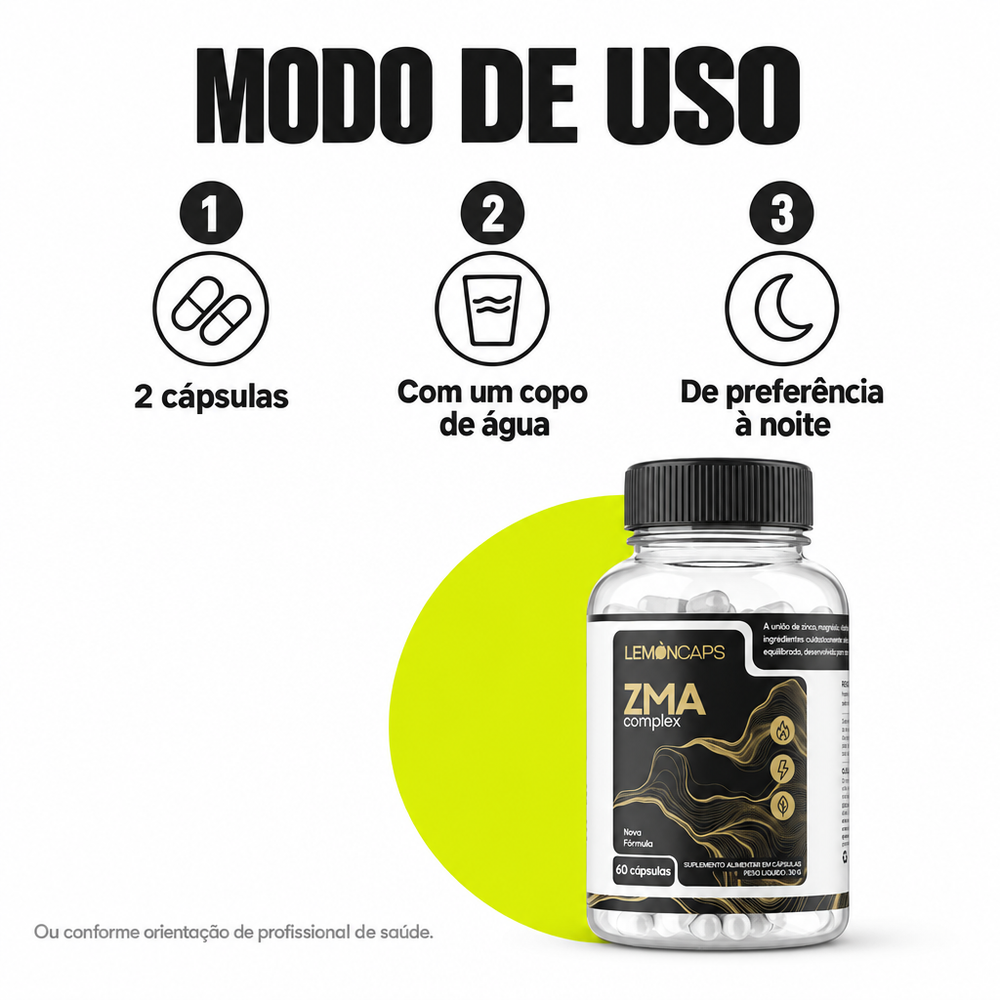 ZMA Complex Lemon Caps - modo de uso