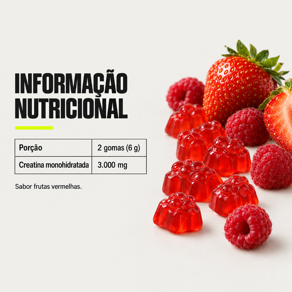 Creatina Gummy Lemon Caps - composição por porção