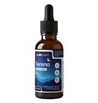 Frasco de Serena Lemon Caps, gotas de 30 ml com melatonina e L-teanina